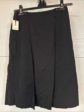 Alessandro Dell'Acqua Black Midi A-Line Skirt